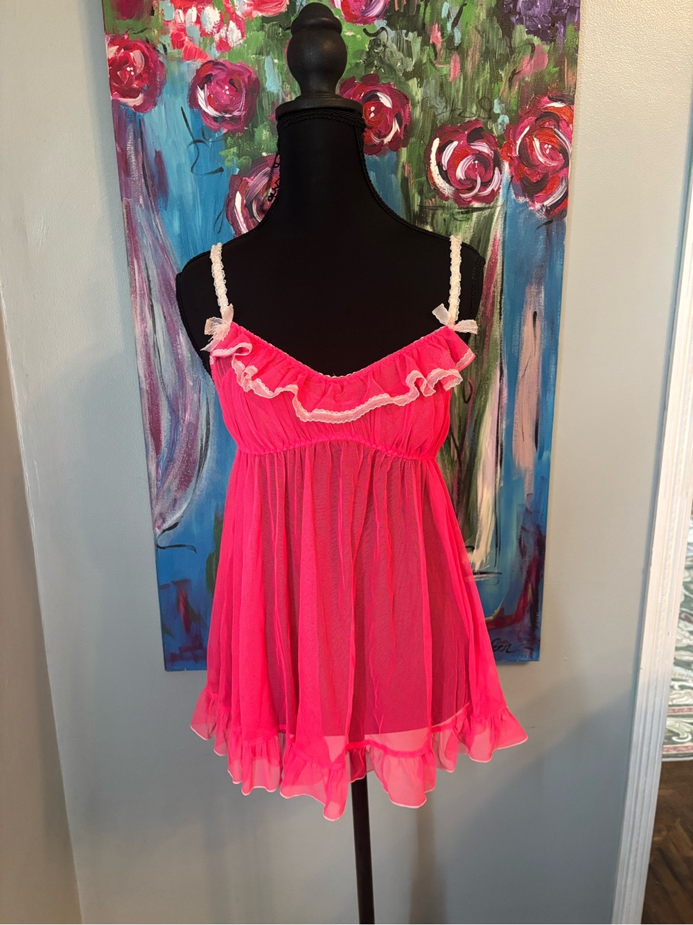 Y2K Victoria's Secret sexy slip dress lingerie babydoll nightie size M